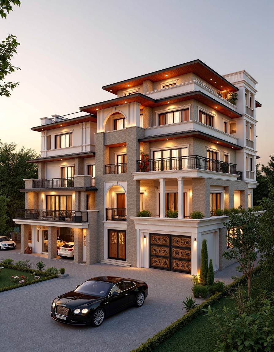 Chattarpur Farmhouse Luxury — Stilt+3 front elevation design