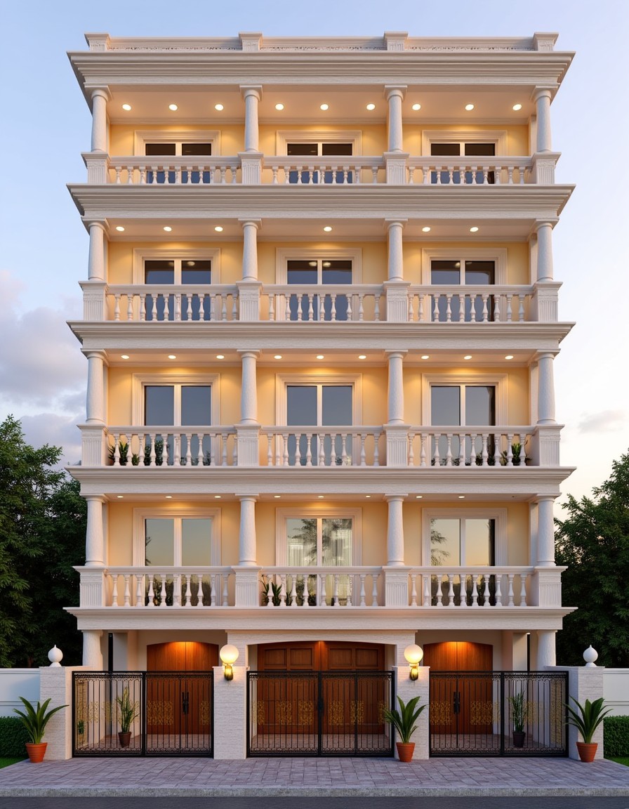 Grand Heritage Kothi — Stilt+2 front elevation design