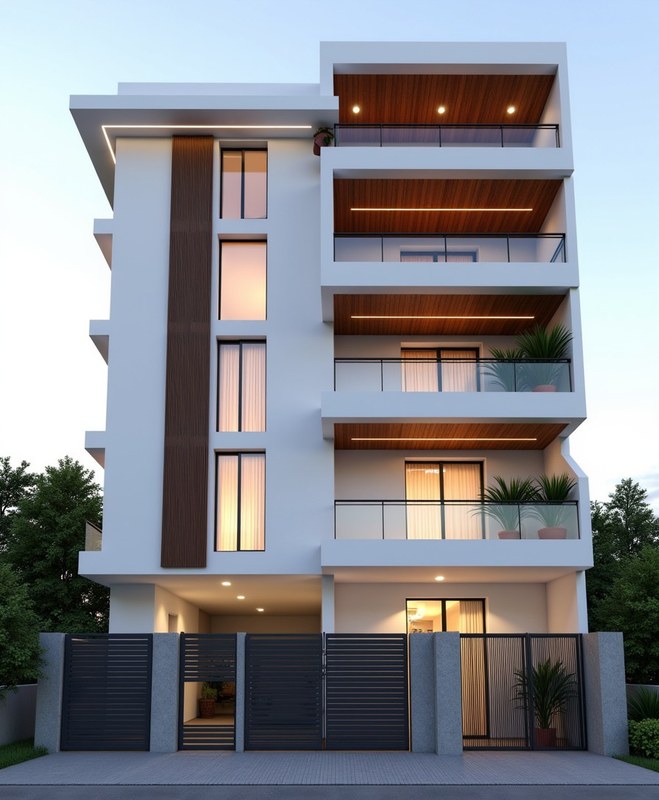 Modern Contemporary — Stilt+4 front elevation design