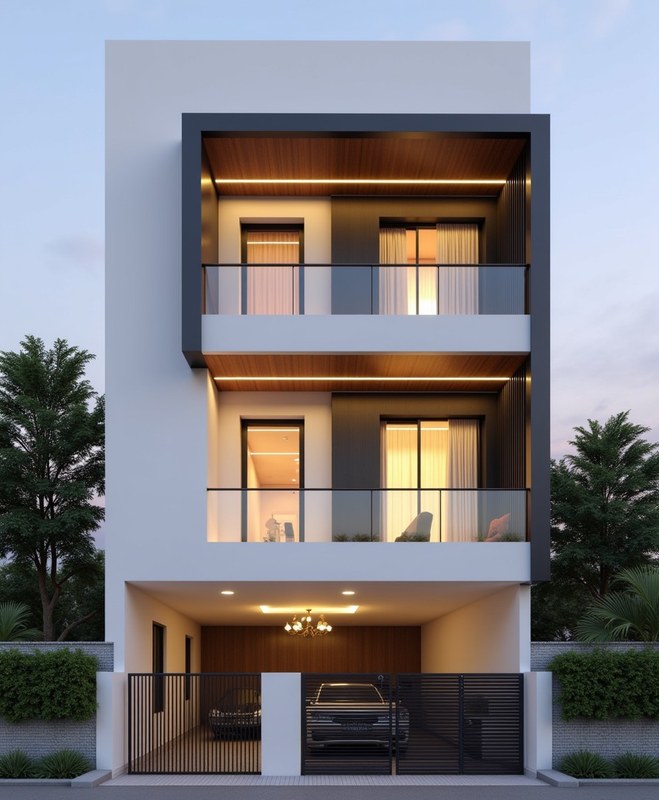 Modern Contemporary Editorial — Stilt+3 front elevation design