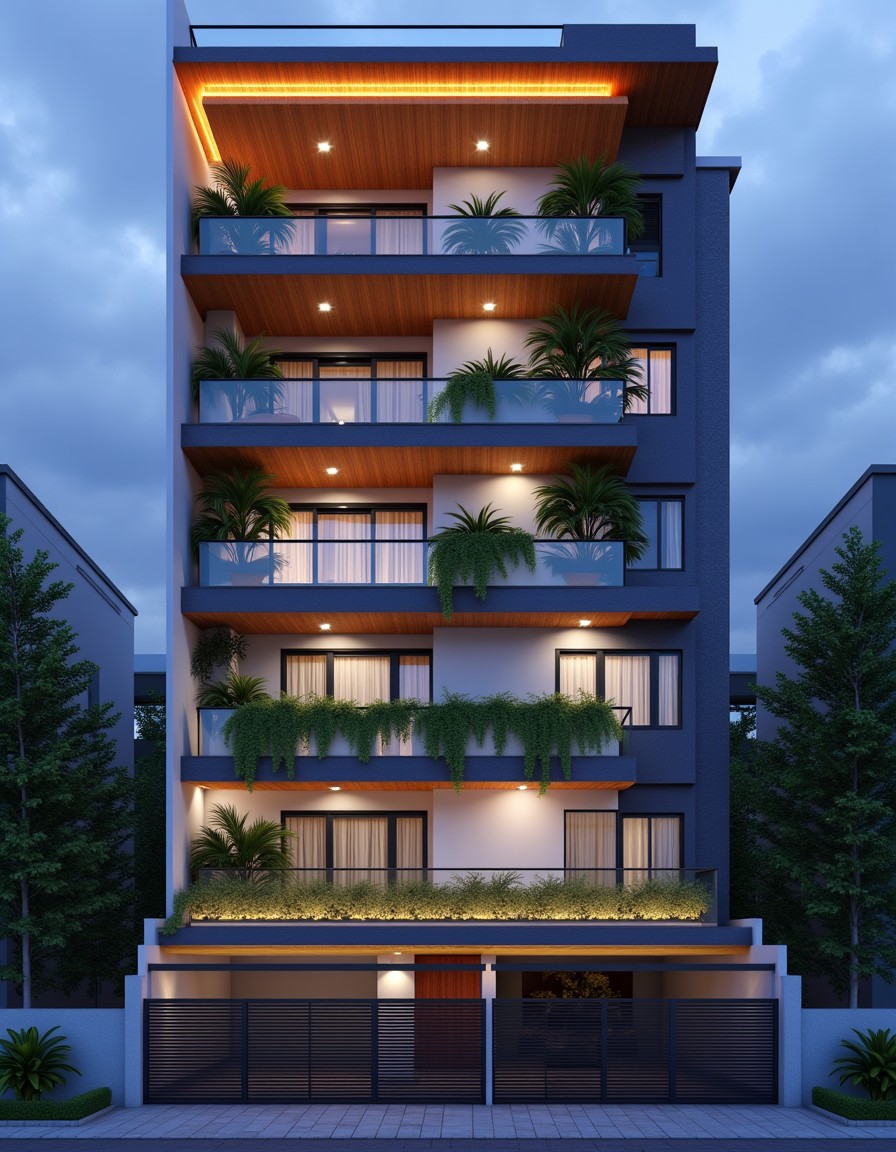 Modern Indian Luxury — G+4 front elevation design