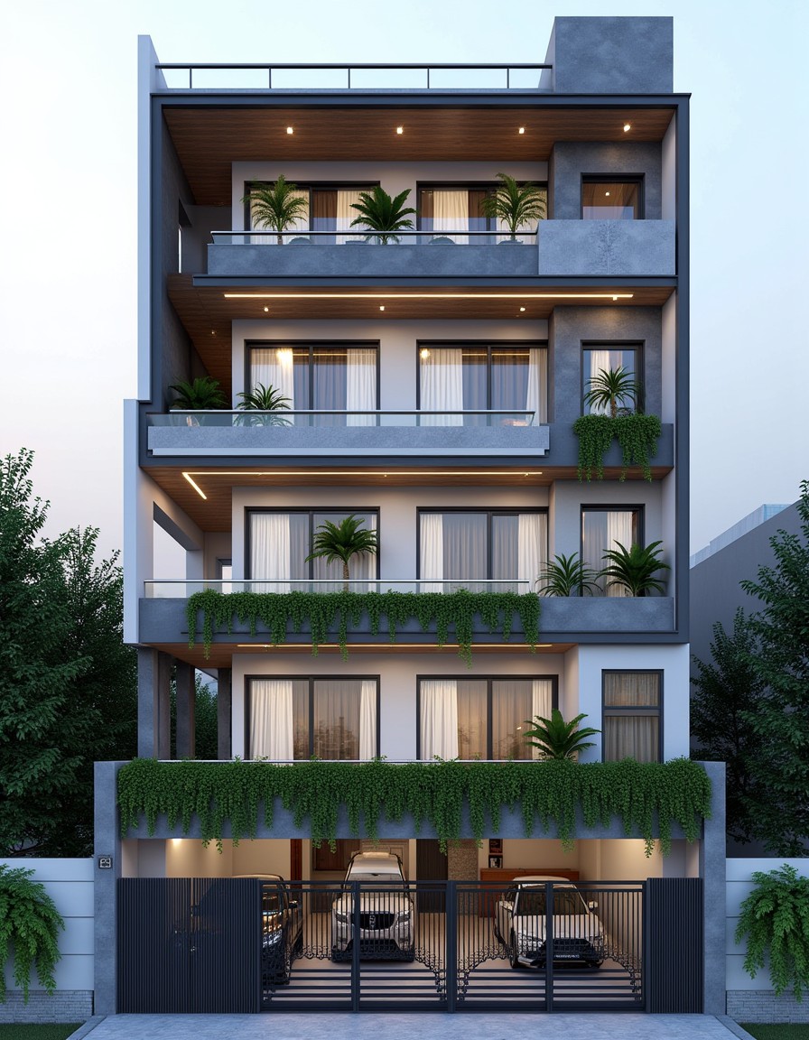 Premium Delhi Residence — Stilt+3 front elevation design