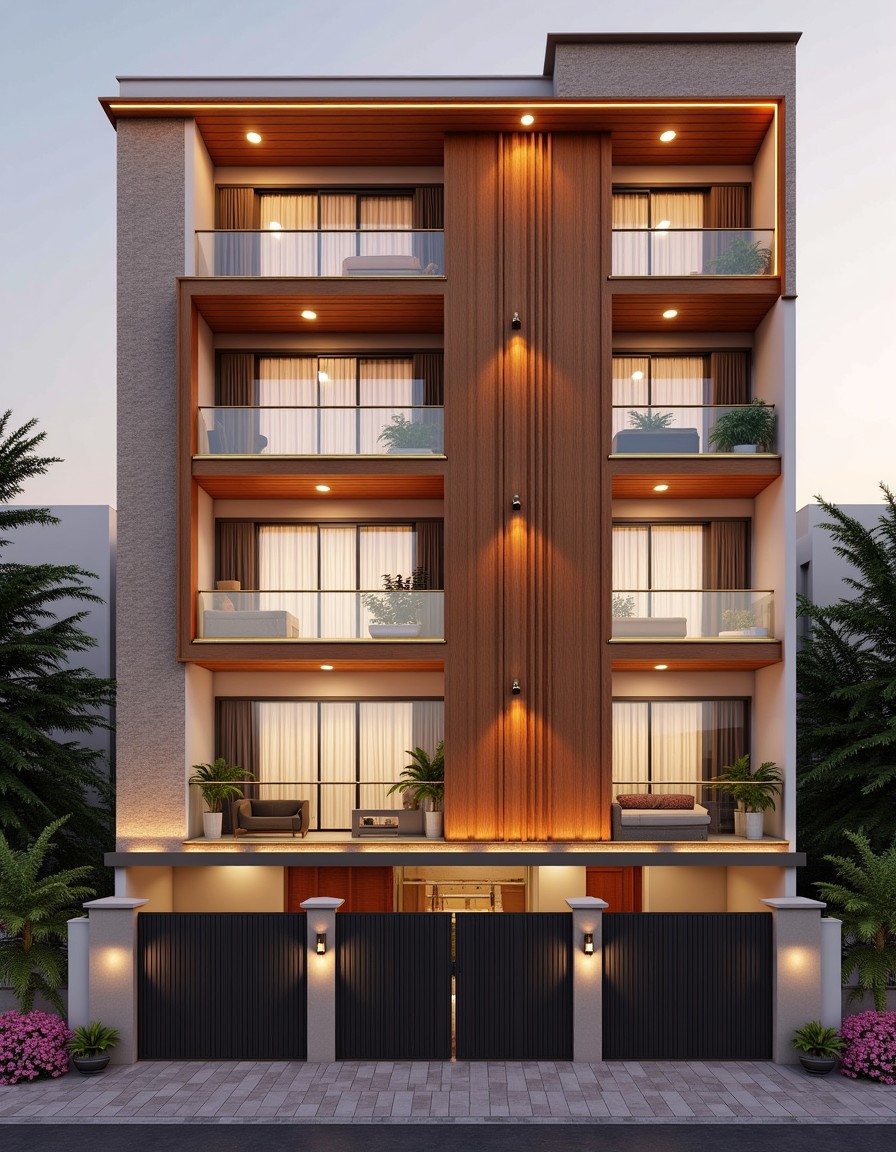 South Delhi Classic — Stilt+2 front elevation design for a 29–41 ft frontage Indian home