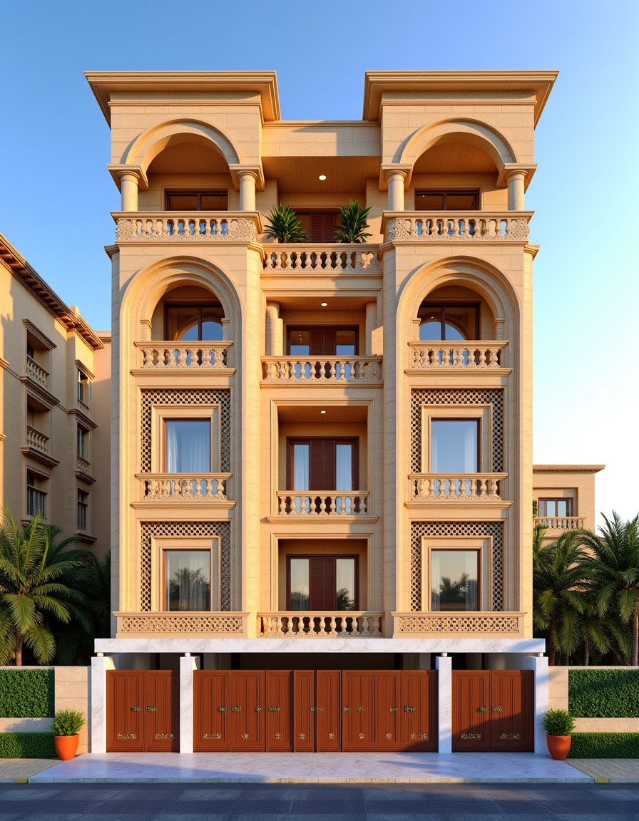 Rajasthani Marble Luxury — G+4 front elevation design