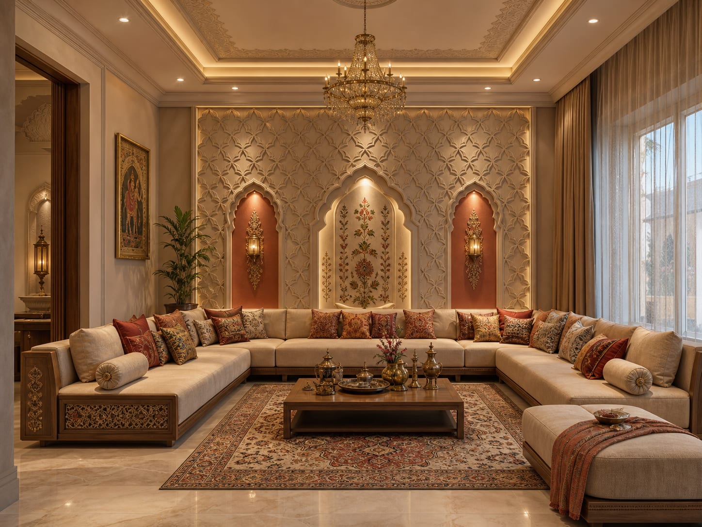 Luxury lounge - Rajasthani Heritage - 3D panels